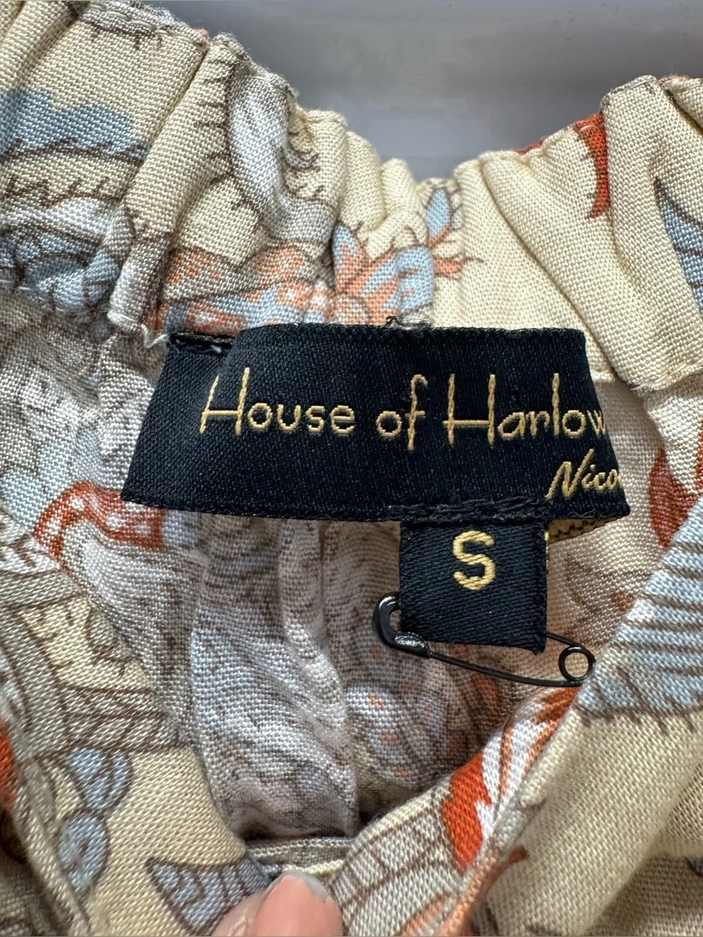 House of Harlow x Nicole Richie Paisley Boho Midi Dress Size Small Cottagecore